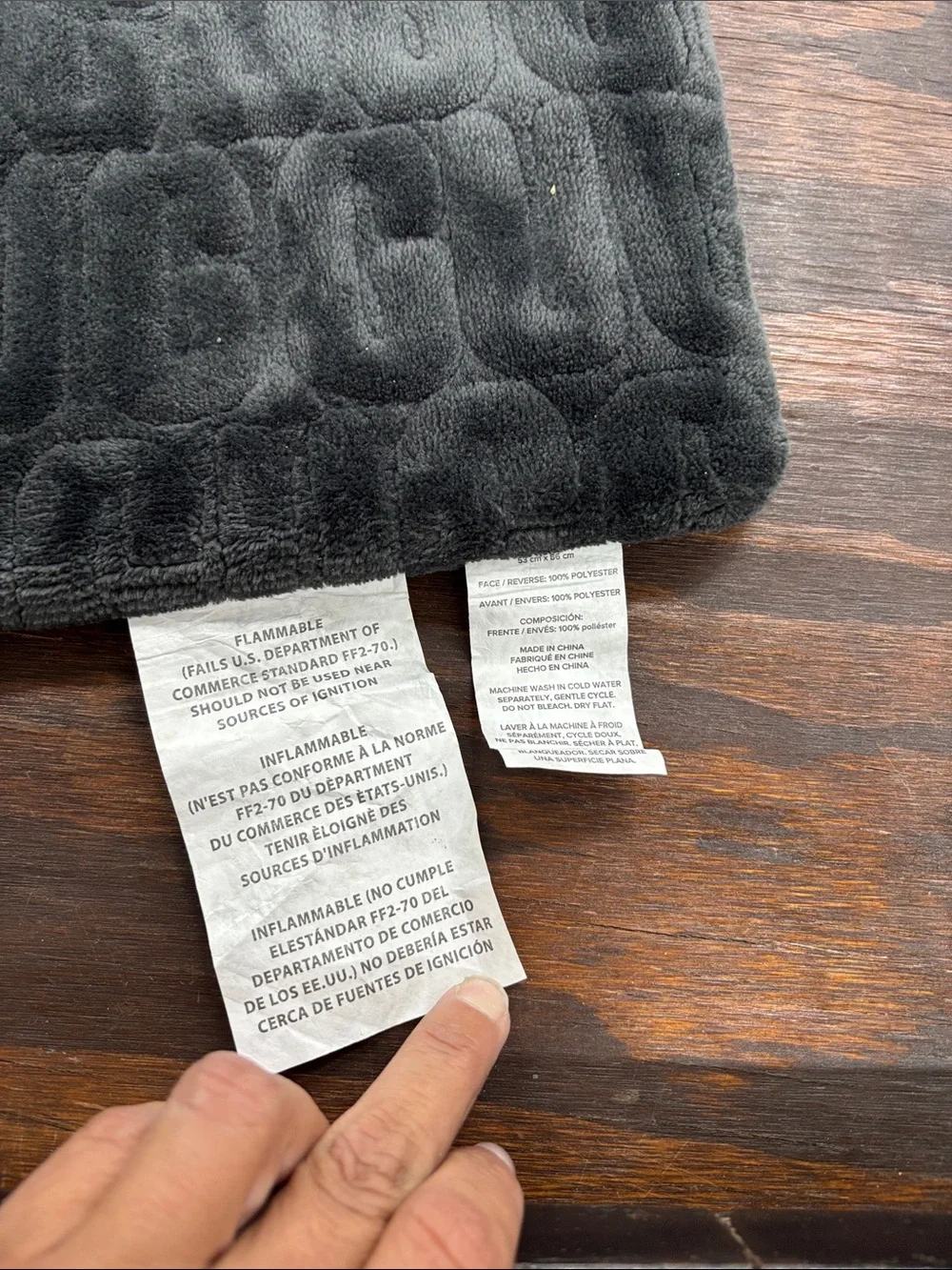 UGG Charcoal Quilted bath mat
